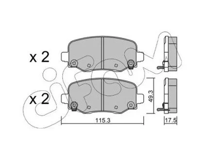 Фото jeep гальмівні колодки зад. cherokee 14- CIFAM 822-1002-0 JEEP Гальмівні колодки зад. CHEROKEE 14- CIFAM 822-1002-0