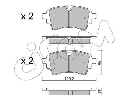 Колодки гальмівні (задні) Audi A4/A6/Q5/Q7/VW Touareg 15- CIFAM 82211291