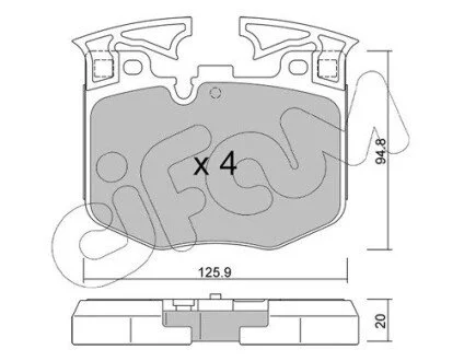 Гальмівні колодки дискові BMW 5 G30,F90 16- PRZÓD CIFAM 82211460