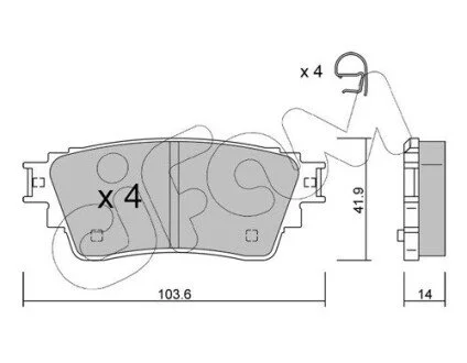 MITSUBISHI Тормозн.колодки задн.Outlander III 16- CIFAM 822-1160-0