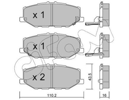 SUZUKI колодки гальм. передні JIMNY (A6G) 1.5 AllGrip 18- CIFAM 822-1215-0 (фото 1)