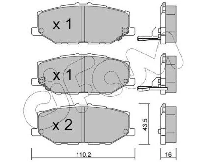 Фото suzuki колодки гальм. передні jimny (a6g) 1.5 allgrip 18- CIFAM 822-1215-0 SUZUKI колодки гальм. передні JIMNY (A6G) 1.5 AllGrip 18- CIFAM 822-1215-0