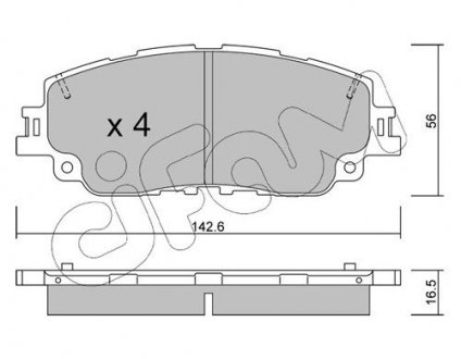 TOYOTA Гальмівні колодки передн. RAV4 V, Camry 17- CIFAM 822-1227-0