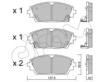 MAZDA Гальмівні колодки 3 1.8 SKYACTIV-D 19- CIFAM 822-1237-0