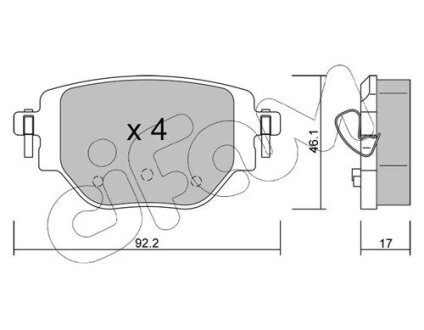 OPEL Колодки гальм. задн. CORSA F 1.2 19- CIFAM 822-1246-0 (фото 1)