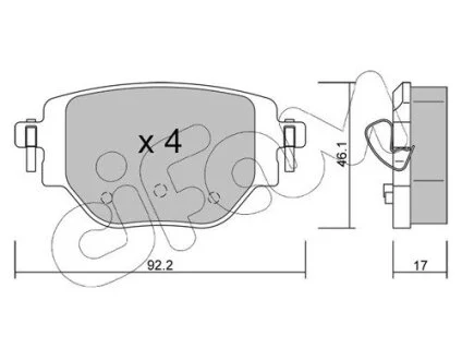 OPEL Колодки гальм. задн. CORSA F 1.2 19- CIFAM 822-1246-0 (фото 1)