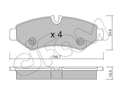 Колодки тормозные (задние) MB Sprinter 211-319 18- (Brembo) CIFAM 822-1275-0