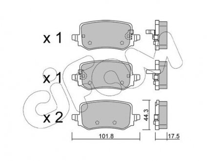 Колодки гальмівні (задніі) Hyundai Tucson IV 20-/Kia Sportage V 21- CIFAM 82213010 (фото 1)