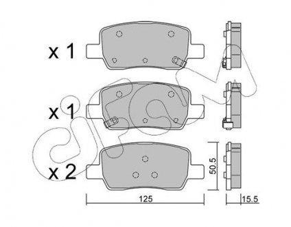 Колодки гальмівні (задні) Hyundai Santa Fe/Kia Carnival/Sorento 20- CIFAM 82213040