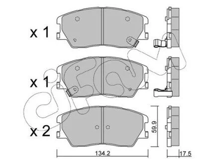 Колодки гальмівні (передні) Kia Soul 1.6/2.0 19- (+датчик) CIFAM 82213050