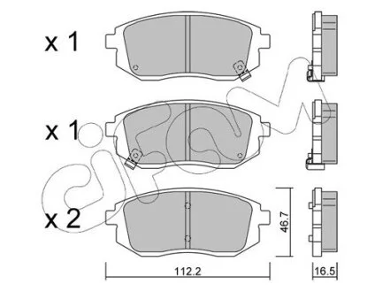 DACIA Колодки гальмівні передні SPRING EV (B6M1) 20- CIFAM 822-1353-0