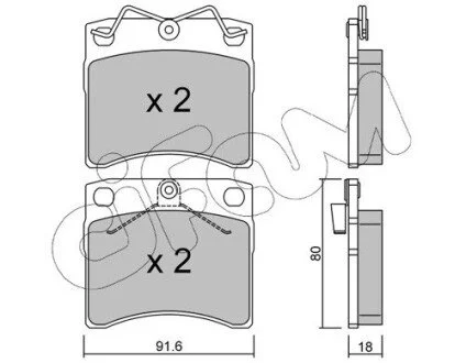 Колодки гальмівні перед. Transporter (96-03) CIFAM 822-163-1