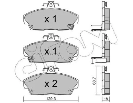 Гальмівні колодки перед. Honda Civic 91-05 (TRW) CIFAM 822-174-0