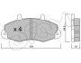 CIFAM FORD Тормозные колодки передние Transit 91- диск 14 822-194-0