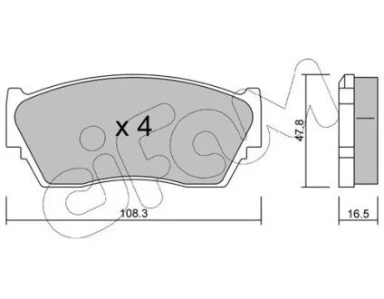 Колодки гальмівні пер. Sunny/100NX 90-96 CIFAM 822-246-0