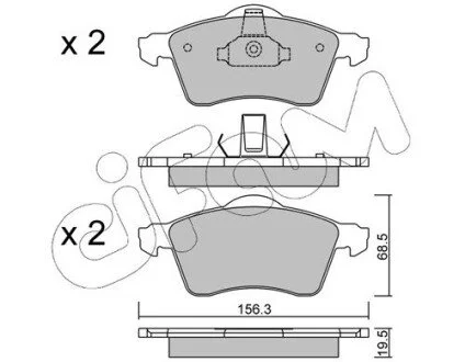VW Тормозные колодки перед. T4 CIFAM 822-263-0