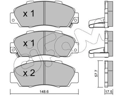 Колодки гальмівні пер. Legend/Accord/Shuttle/CR-V/Civic 93-05 CIFAM 822-298-0