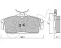 Гальмівні колодки перед. Nissan Almera 00-/Primera 91-02 (TRW) 822-305-0