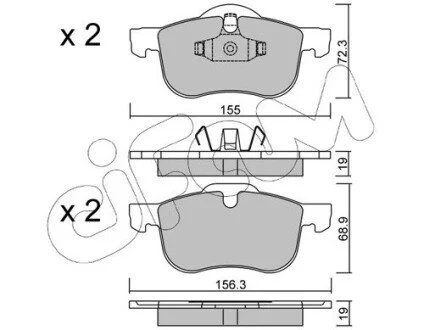 Фото volvo гальмівні колодки перед. s60/80/v70/xc70 98- CIFAM 822-309-0 VOLVO гальмівні колодки перед. S60/80/V70/XC70 98- CIFAM 822-309-0