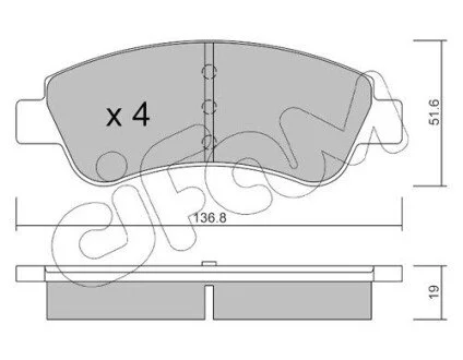 Гальмівні колодки перед Citroen Berlingo /С3/С4/1.0-2.0 03- CIFAM 822-327-0