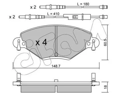Гальмівні колодки перед. Citroen C5 01- (Bosch) CIFAM 822-331-0