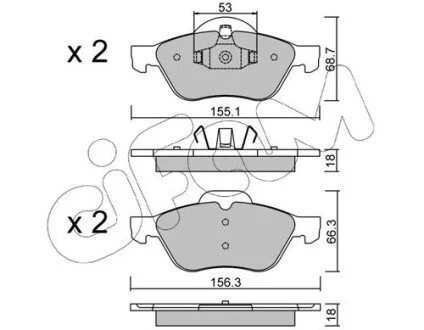 Фото renault колодки тормозные передние laguna ii,iii,megane ii,scenic ii 1.5dci/2.0 16v 01- CIFAM 822-335-0 RENAULT Колодки тормозные передние Laguna II,III,Megane II,Scenic II 1.5dCi/2.0 16V 01- CIFAM 822-335-0