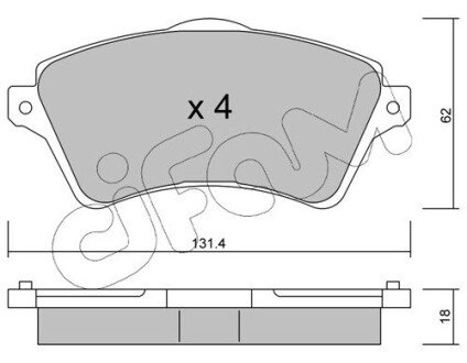 LANDROVER Колодки тормозные передние Freelander 00- CIFAM 822-349-0