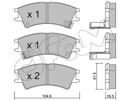 HYUNDAI Тормозные колодки Atos 98- CIFAM 822-361-0