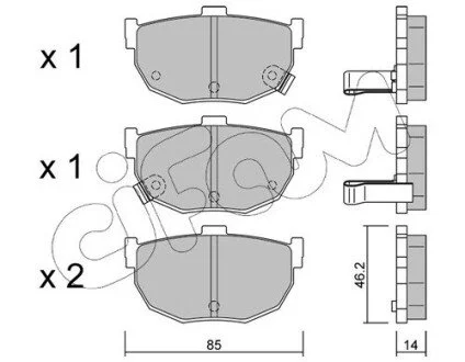 KIA Колодки тормозные задние дисковые Cerato,Hyundai CIFAM 822-362-0