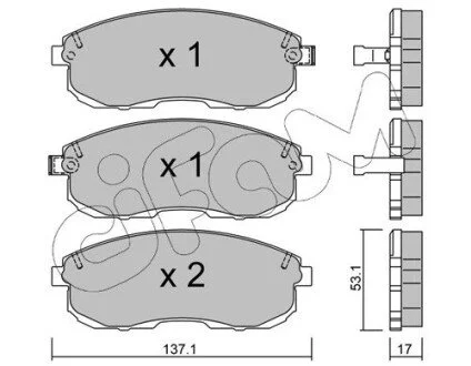 NISSAN Тормозные колодки передн.Tiida 04-,Juke 14-,Maxima QX CIFAM 822-404-0