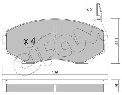 MAZDA Тормозные колодки передн.MPV,E (TYPE) 93- CIFAM 822-477-0