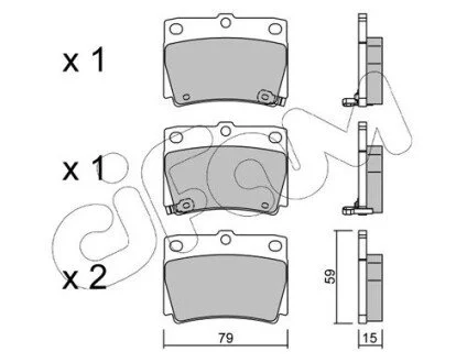 MITSUBISHI Тормозные колодки задн.Pajero Sport 98- CIFAM 822-484-0