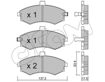 Колодки гальмівні пер. Matrix/Lavita/Elantra/Lantra/Coupe/Cerato 98-10 CIFAM 822-504-0