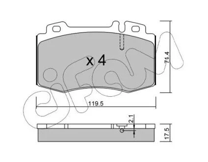 DB Тормозные колодки передние W163/220 CIFAM 822-563-0