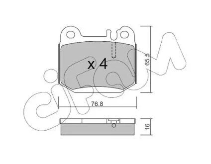 Фото тормозные колодки задн.(без датч.) DB W163 (ML-klasse) CIFAM 822-564-0 Тормозные колодки задн.(без датч.) DB W163 (ML-klasse) CIFAM 822-564-0