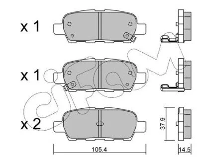 NISSAN Тормозные колодки задние Qashqai, Teana,Tiida,Murano, X-Trail 01- CIFAM 822-612-0