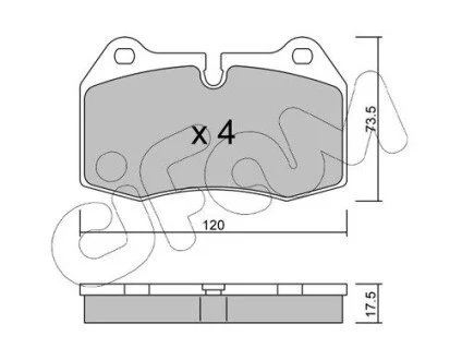 BMW Тормозные колодки передн. 7серия E38 95- CIFAM 822-645-0