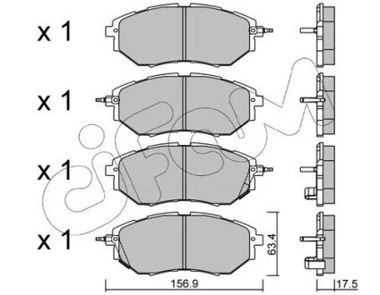 Фото subaru гальмівні колодки передн. legacy iv, forester, outback 09- CIFAM 822-763-0 SUBARU гальмівні колодки передн. LEGACY IV, FORESTER, OUTBACK 09- CIFAM 822-763-0