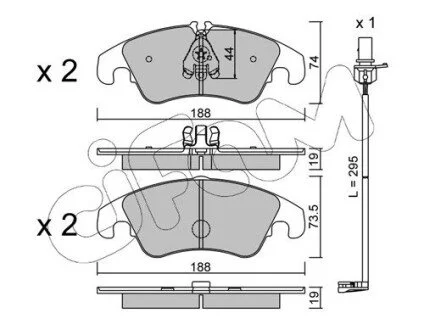 Гальмівні колодки перед.Audi A4 /A5 /Q5 2.7-4.2 07-18 CIFAM 822-775-0K