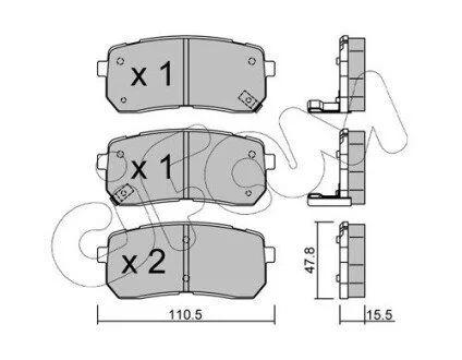 HYUNDAI Тормозные колодки задн. ix55,KIA CIFAM 822-786-0