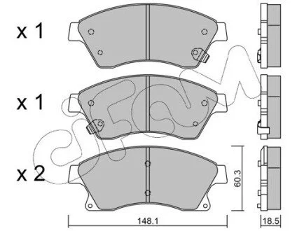 Гальмівні колодки перед. Aveo 11-/Astra J 09- (Bosch) CIFAM 822-838-0