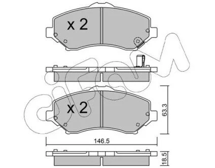 CHRYSLER Тормозные колодки передн.Grand Voyager,Dodge Nitro,Cherokee 07- CIFAM 822-862-1