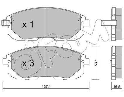 NISSAN гальмівні колодки передн. Tiida 04-, Juke 14-, Maxima QX CIFAM 822-876-0