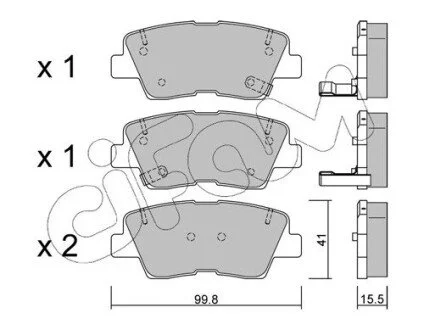 KIA Тормозные колодки задн.Carens,Ceed,Soul,Hyundai i10,20,30,40,Tucson CIFAM 822-886-0