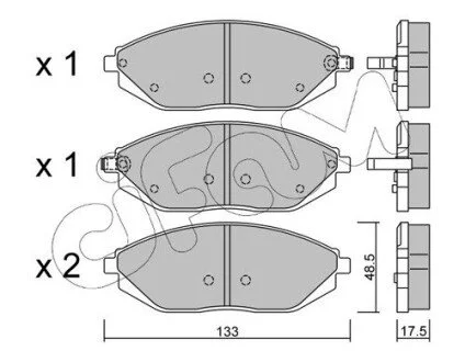 Колодки гальмівні пер. Spark 10- CIFAM 822-908-0