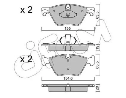 Колодки гальмівні F10/F11 (09-17) CIFAM 822-917-0