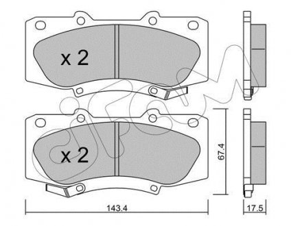 TOYOTA Тормозные колодки передн.Hilux 05- CIFAM 822-937-0 (фото 1)