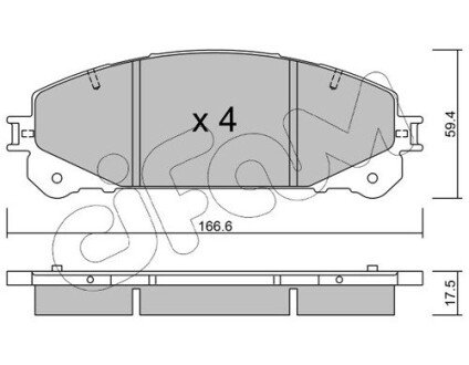 Гальмівні колодки (набір) CIFAM 822-938-0