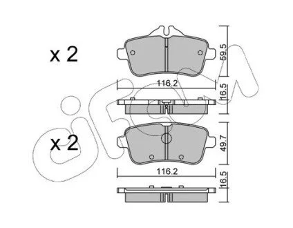 DB Тормозные колодки пер. W166 M/GL-Class CIFAM 822-968-3