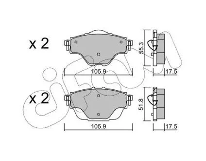 Фото citroen тормозные колодки задн.c4 grand picaasso, c4 picasso 13-,peugeot 308 CIFAM 822-988-0 CITROEN Тормозные колодки задн.C4 Grand Picaasso, C4 Picasso 13-,PEUGEOT 308 CIFAM 822-988-0